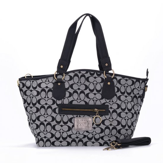 Coach Legacy In Signature Jacquard Medium Grey Totes EWR